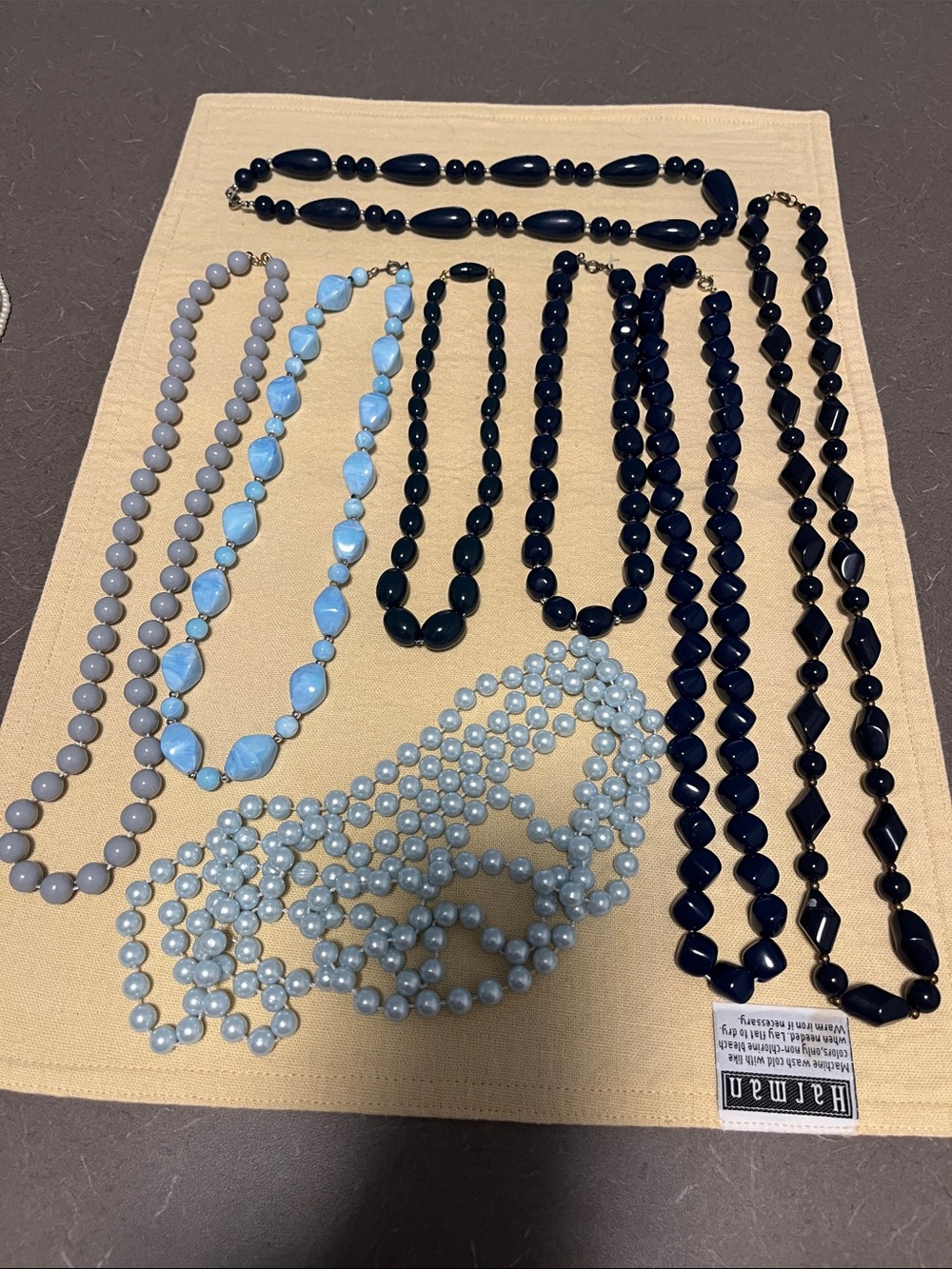 Lot of assorted beaded necklace. Some vintage